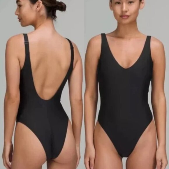 lululemon athletica Other - Lululemon  Waterside V-Neck Skimpy-Fit One-Piece Swimsuit Black Size 6